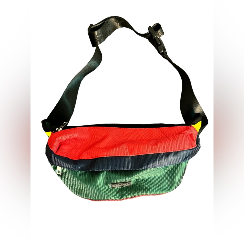 Young & Reckless Color Block Unisex Fanny Pack Blue Red Green Yellow